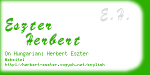 eszter herbert business card